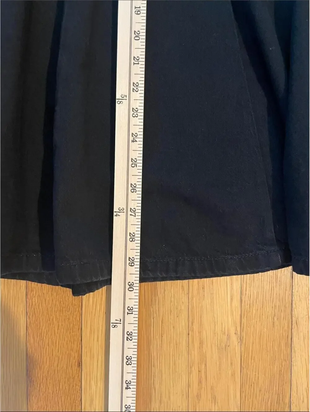 Madewell Airy Denim Circle Skirt Black A-Line Size 28 New With Tags